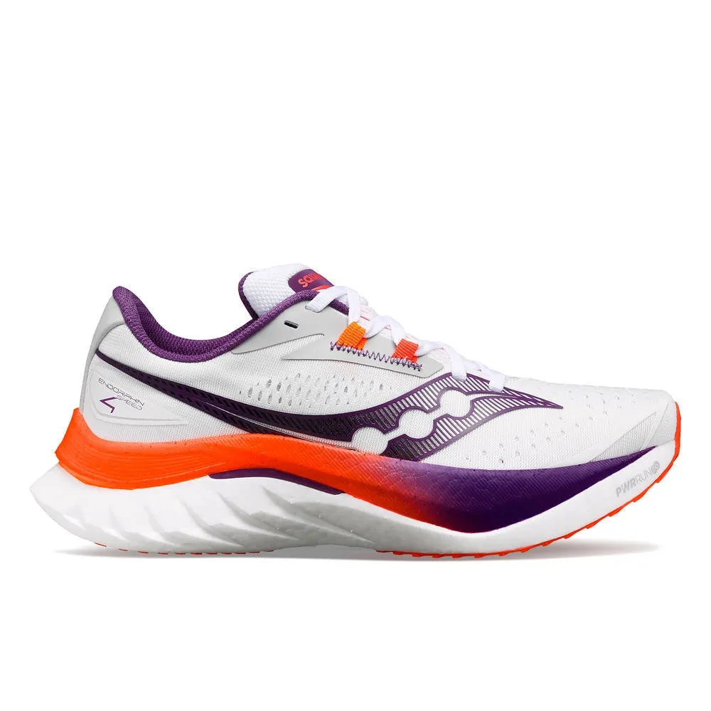 Saucony Endorphin Speed 4 (Womens) - White/Violet