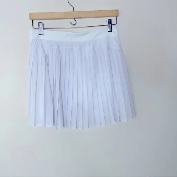 SPANX Get Moving Pleated Skort, 14&quot; Bright White outdoor club beach golf