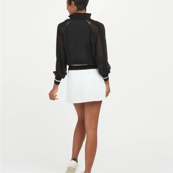 SPANX Get Moving Pleated Skort, 14&quot; Bright White outdoor club beach golf