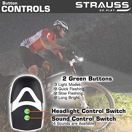 Strauss Bicycle LED Headlight with Horn