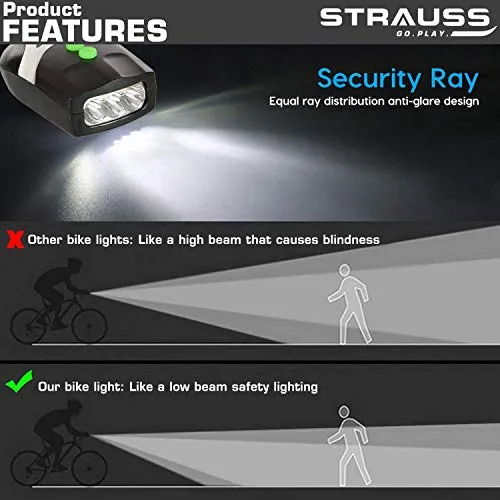 Strauss Bicycle LED Headlight with Horn
