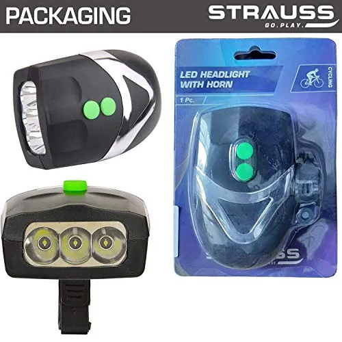 Strauss Bicycle LED Headlight with Horn