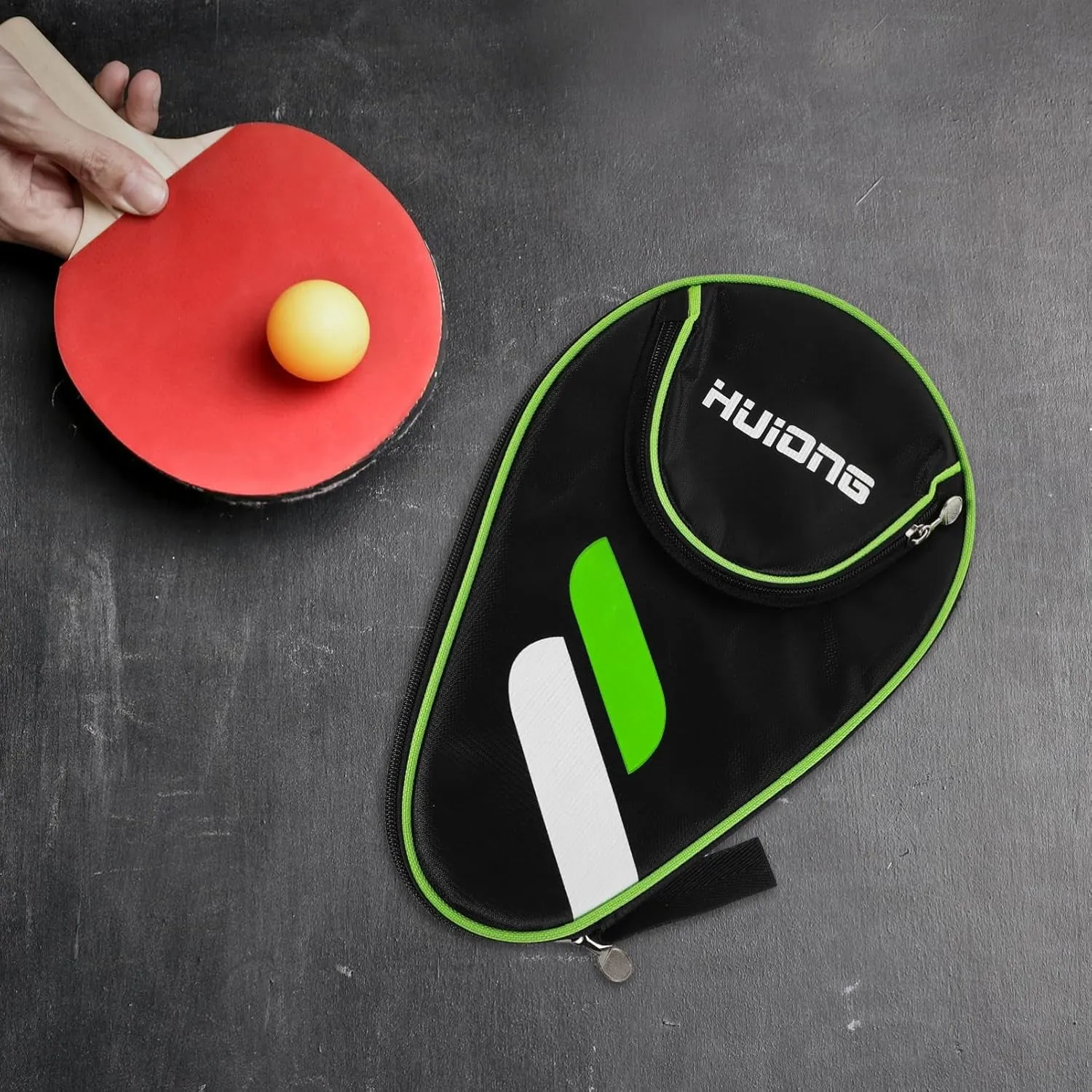 Table Tennis Bag Tennis Accessory Table Tennis Equipment Bags Tennis Racket Bags for Men Portable Badminton Racket Bag Table Tennis Bat Case Racket Pocket Black Oxford Cloth