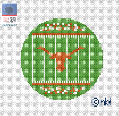 Texas Football Field Round Canvas