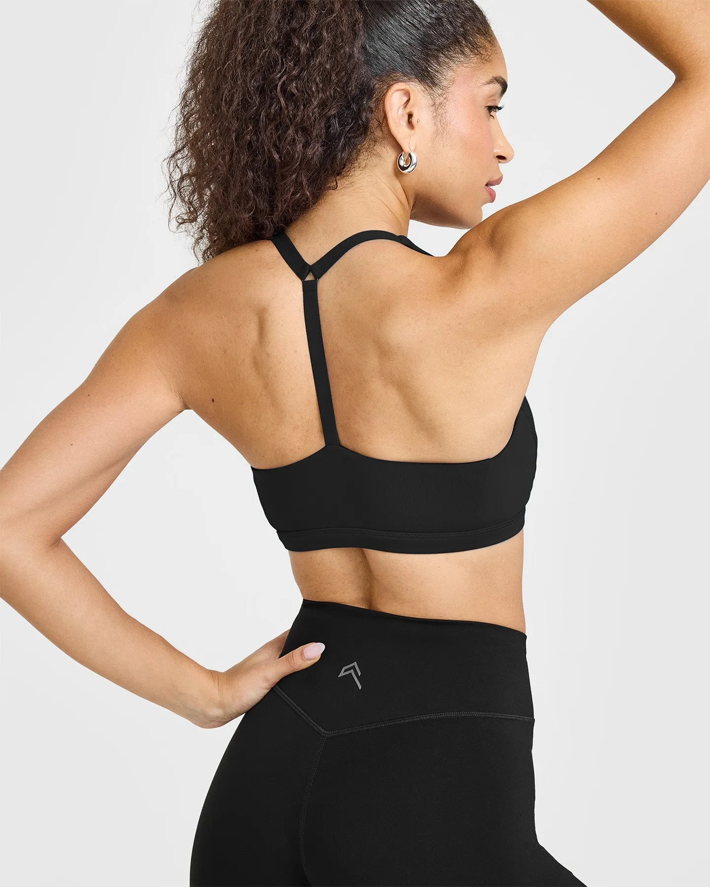 Timeless Square Neck Sports Bra | Black