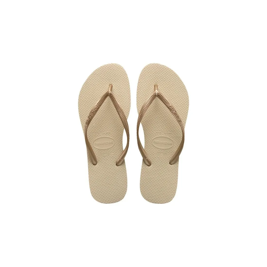 TONGS SANDALES FEMME HAVAIANAS SLIM SAND GREY/LIGHT GOLDEN