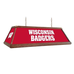 Wisconsin Badgers: Premium Wood Pool Table Light