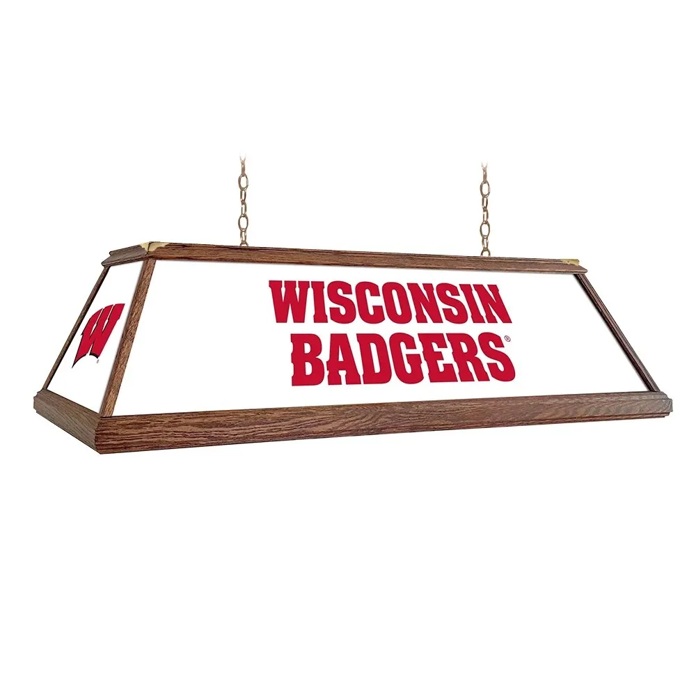 Wisconsin Badgers: Premium Wood Pool Table Light