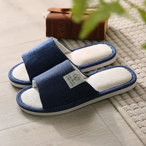 Women Indoor Slippers Corduroy Floor Flat Shoes Comfort Anti-slip Home
