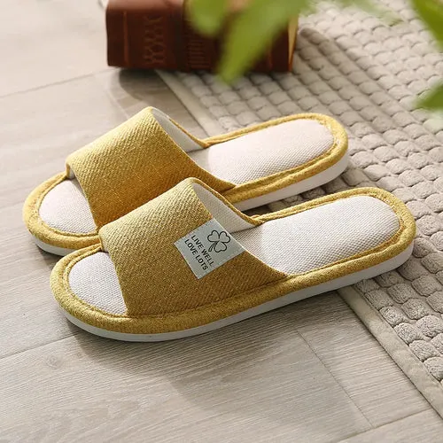Women Indoor Slippers Corduroy Floor Flat Shoes Comfort Anti-slip Home