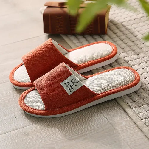 Women Indoor Slippers Corduroy Floor Flat Shoes Comfort Anti-slip Home