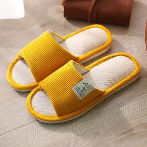 Women Indoor Slippers Corduroy Floor Flat Shoes Comfort Anti-slip Home