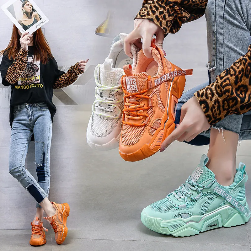 Women summer mesh platform casual shoes