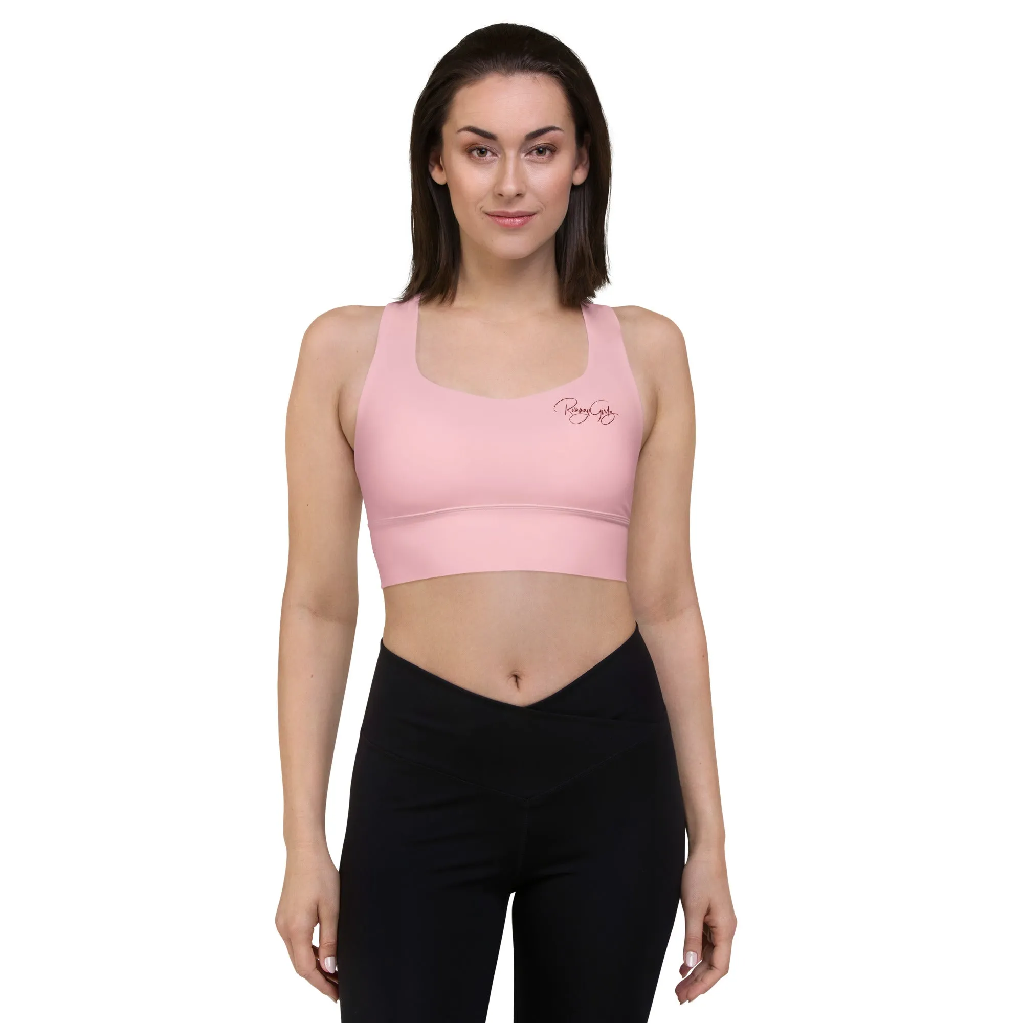 Women's Runway Girlz Sports Bra (Pink/Maroon)