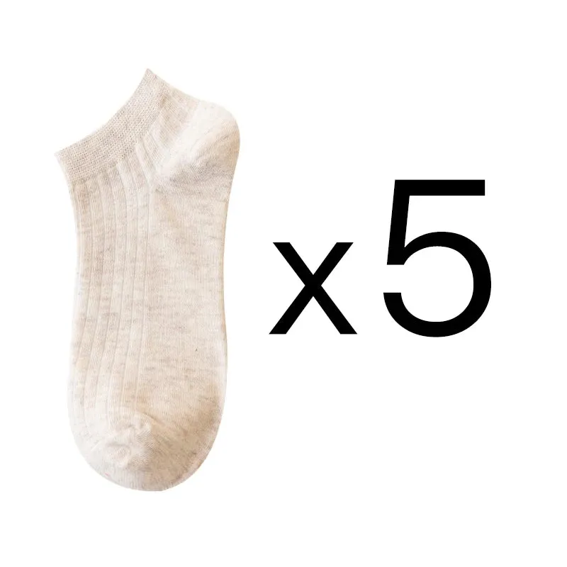 Women’s Solid Casual Cotton Ankle Socks