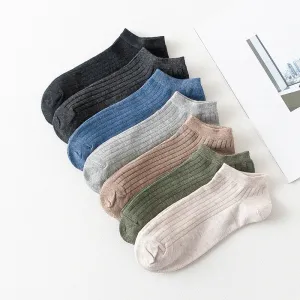 Women’s Solid Casual Cotton Ankle Socks