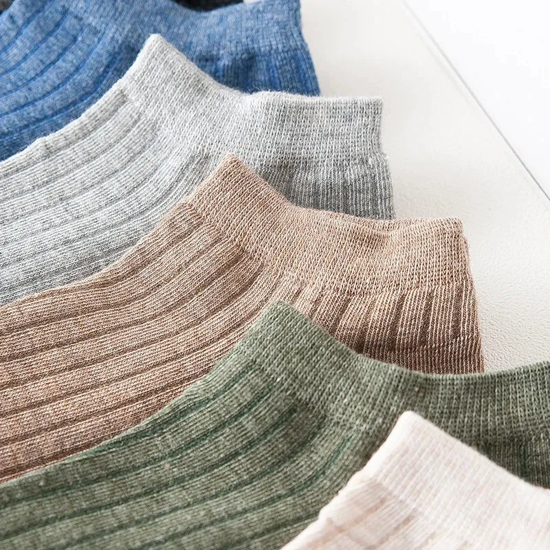 Women’s Solid Casual Cotton Ankle Socks