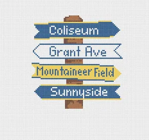 WVU College Icon Destination Sign